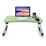 Laptop Wooden Bed Table – Foldable Lap Desk with Cup & Tablet Holder | Lightweight, Portable & Adjustable | Ideal for Work, Study, Meals, Reading – Perfect for Home, Office & Travel