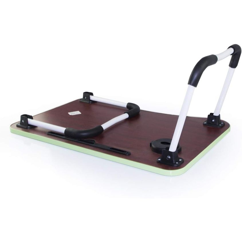 Laptop Wooden Bed Table – Foldable Lap Desk with Cup & Tablet Holder | Lightweight, Portable & Adjustable | Ideal for Work, Study, Meals, Reading – Perfect for Home, Office & Travel - Image 4