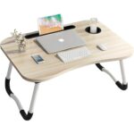 Laptop Wooden Bed Table – Foldable Lap Desk with Cup & Tablet Holder | Lightweight, Portable & Adjustable | Ideal for Work, Study, Meals, Reading – Perfect for Home, Office & Travel