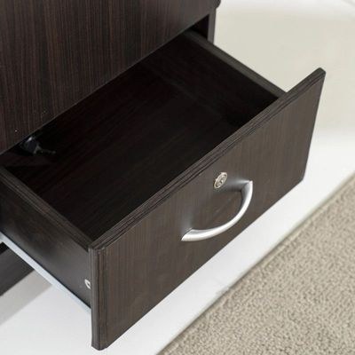 Riley 2 Door Wooden Wardrobe with One Drawer Wenge - Image 4