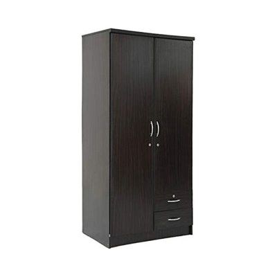 Riley 2 Door wardrobe with 2 drawer Hanging Rod & 5 Shelves Wenge