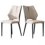 Maple Home Modern Style Dining Chairs, Set of 2,Waterproof Artificial Leather, Anti-scratch Surface, Ergonomic Design,Gray