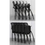 Foldable Office Chairs, Black Meeting Room Staff Chair Comfortable, Durable Office Chair Outdoor Portable Work Chair Office Chair