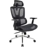 Brocelle Egro Working Office Chair with 360° Swivel & Recline Mesh Chair (Black)