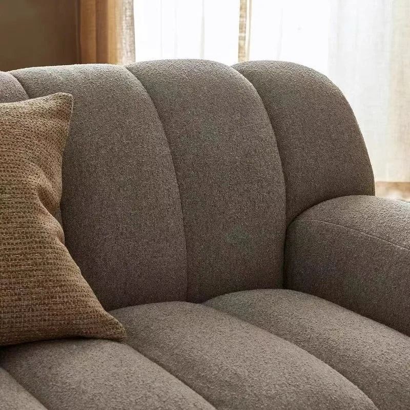 Modern Simple Fabric Living Room Sofa. Length 160cm x Width 85cm x Height 75cm - Light Grey - Image 2