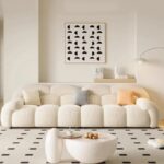 Cloud Lounge Couch Puffs Nordic Living Room Sofa Length 300cm x Width 97cm x Height 81cm - White