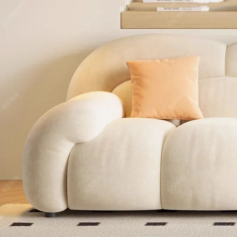 Cloud Lounge Couch Puffs Nordic Living Room Sofa Length 280cm x Width 97cm x Height 81cm - White - Image 4