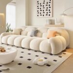Cloud Lounge Couch Puffs Nordic Living Room Sofa Length 300cm x Width 97cm x Height 81cm - White