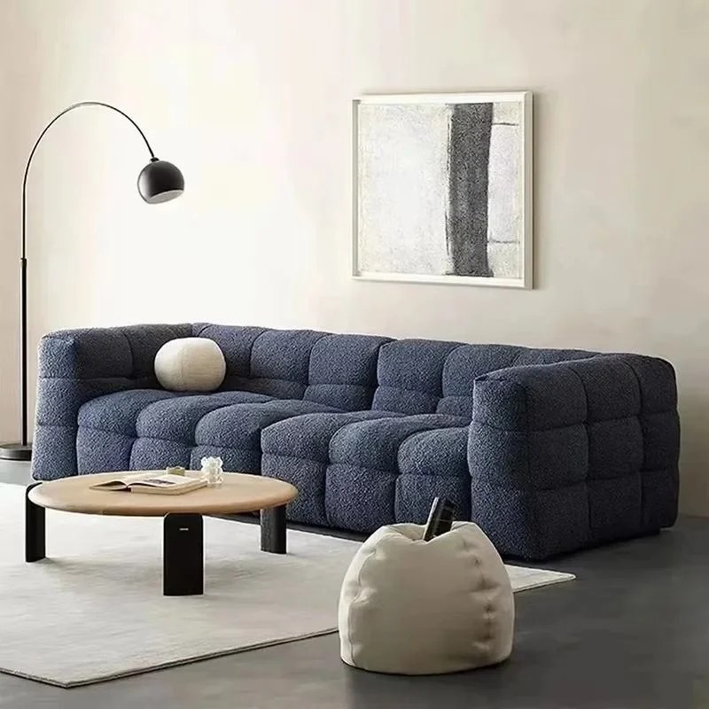 Tufted Armchair Sofa Daybed Nordic For Living Room Length 180cm x Width 103cm x Height 70cm - Navy Blue