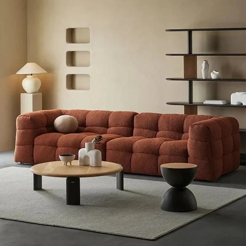 Tufted Armchair Sofa Daybed Nordic For Living Room Length 180cm x Width 103cm x Height 70cm - Maroon