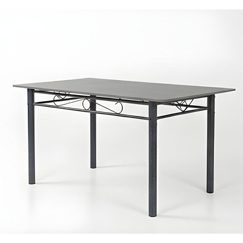 Crete Dining Table 6 seater Rectangular Dining Set | Sturdy Kitchen Marbel Top Table with Fabric Chairs | Dining set 1+6 Seater for Home,Hotel and Dining Room Grey - Image 5
