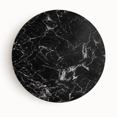 Wooden Twist Luxury Round Black Marble Dining Table Set with Gold Metal X-Base Modern 4 Seater Premium Dining Table for Contemporary Homes - Image 5