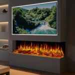 Evolution Fires Advance 1500 Built-In Electric Fireplace, TV Wall Fireplace for Media Walls, LED Flame Effects, App Control, Remote Control, 2kW Heater