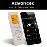 Evolution Fires Advance 2000 Built-In Electric Fireplace, TV Wall Fireplace for Media Walls, LED Flame Effects, App Control, Remote Control, 2kW Heater