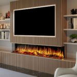 Evolution Fires Advance 1800 Built-In Electric Fireplace, TV Wall Fireplace for Media Walls, LED Flame Effects, App Control, Remote Control, 2kW Heater