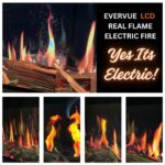 Evolution Fires Evervue 60 Inch Built-In Electric Fireplace, TV Wall Fireplace for Media Walls, LCD Video Flame Effects, App Control, Remote Control, 1.5kW Heater