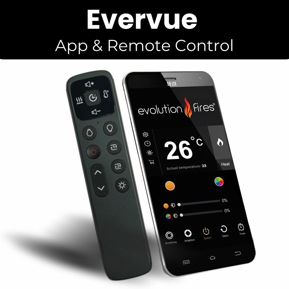 Evolution Fires Evervue 60 Inch Built-In Electric Fireplace, TV Wall Fireplace for Media Walls, LCD Video Flame Effects, App Control, Remote Control, 1.5kW Heater - Image 5
