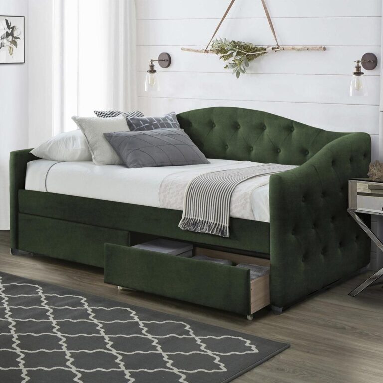 Aloho Day Bed With Drawers L221xW98xH93 - Green