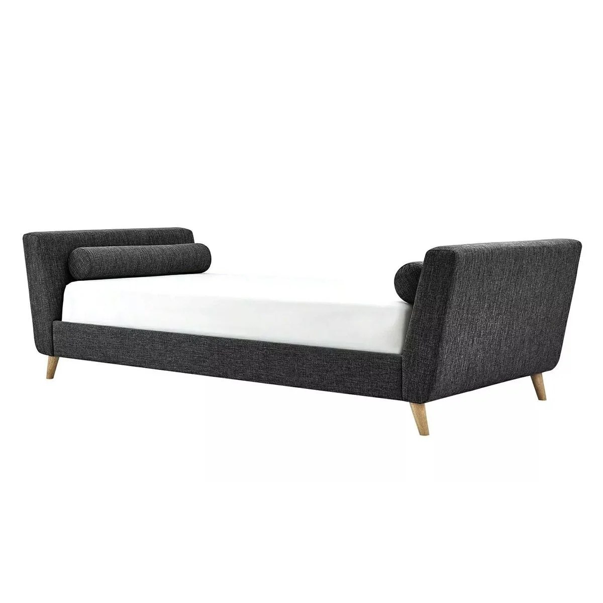 Sigma Fabric Upholstered Daybed L90xW210xH80 - Charcoal