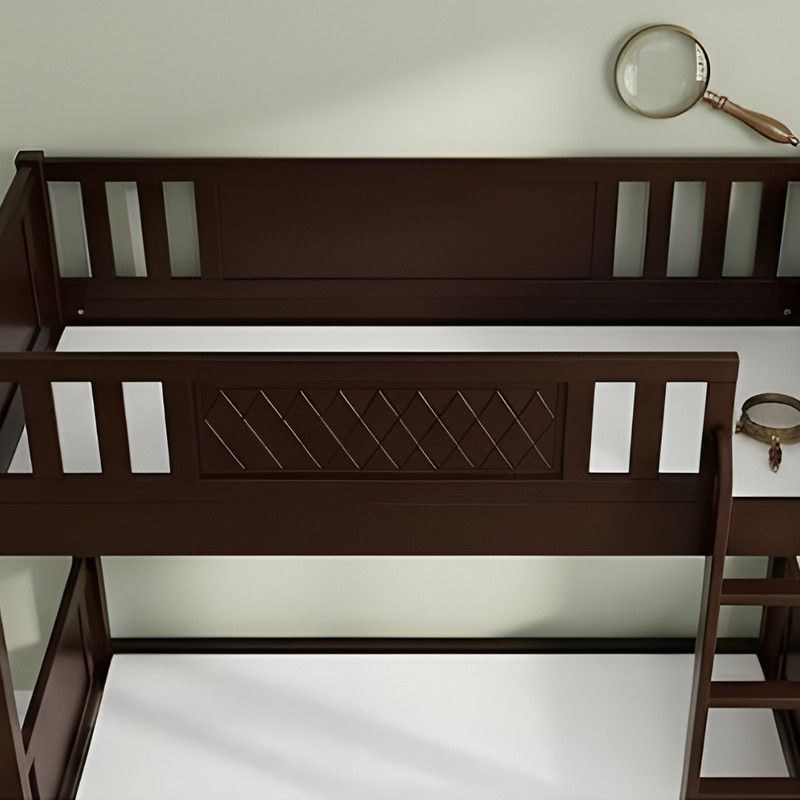 Pisa Solid wood Bunk Bed | Sturdy Modern Design Wooden Single Bed Frame 190X90 Size Wenge - Image 3