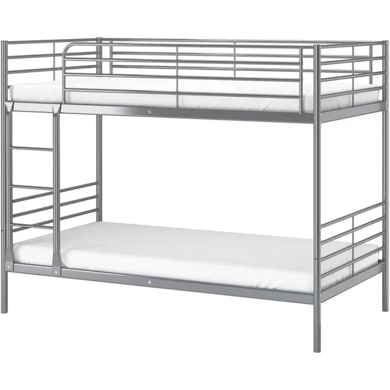 Heavy duty bunk bed silver color 190X90 single size | Double decker bed With Mattress - Image 2