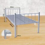 Single size Bed Heavy Duty Metal Bed Frame for Bedroom, Home Living Room, Easy to Move, Metal Bedframe, Size 90x190 cm – Durable & Stylish