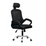 Desk Chair Office Chair for Home Height Adjustable Mesh Computer Chair with Mesh Swivel Computer Office Ergonomic Executive Chair (With Head Rest, Black)