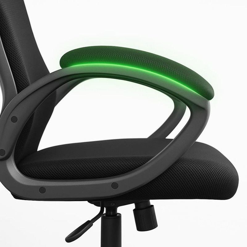 Desk Chair Office Chair for Home Height Adjustable Mesh Computer Chair with Mesh Swivel Computer Office Ergonomic Executive Chair (With Head Rest, White-Black) - Image 5