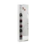 5-Shelf Shoe Storage Cabinet with Mirror – Modern Hallway & Bedroom Organizer | Space-Saving Shoe Rack -White