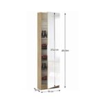 5-Shelf Shoe Storage Cabinet with Mirror – Modern Hallway & Bedroom Organizer | Space-Saving Shoe Rack -Beige