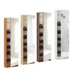 5-Shelf Shoe Storage Cabinet with Mirror – Modern Hallway & Bedroom Organizer | Space-Saving Shoe Rack -Beige