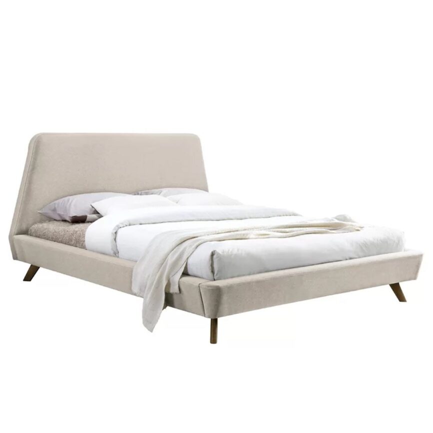 Arroyo Upholstered Platform Queen and King Size Bed 160x200 Fabric Queen Bed