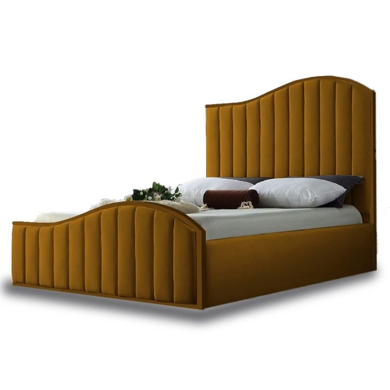 Magnifik Plush Velvet Bed Frame 200x200 Fabric Super King Bed