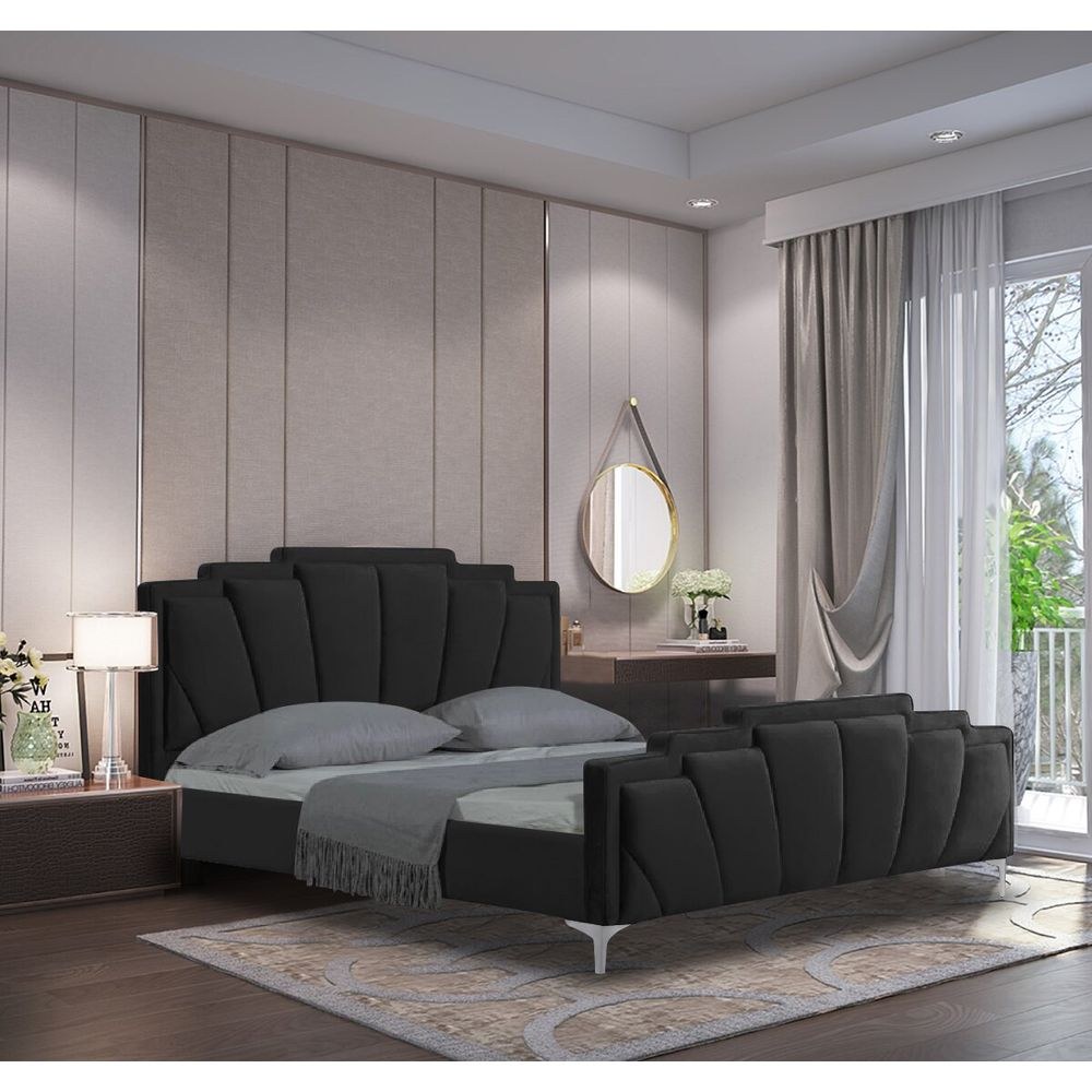 Jackson Upholstered Bed Frame 160x200 Fabric Queen Bed