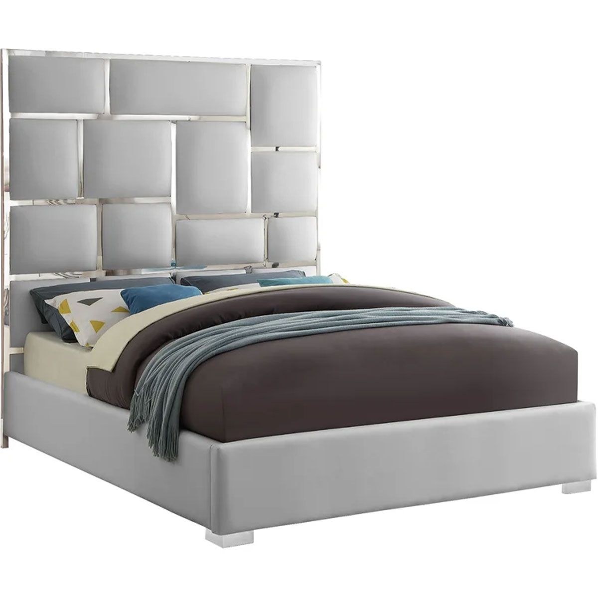 Dietz Upholstered Profile Platform Bed Frame 180x200 Fabric King Bed