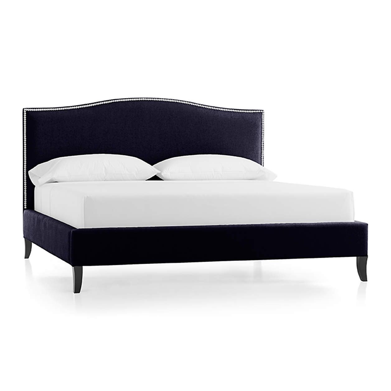 Fillmore Nailheaded Trimmed Fabric Bed 160x200 Fabric Queen Bed