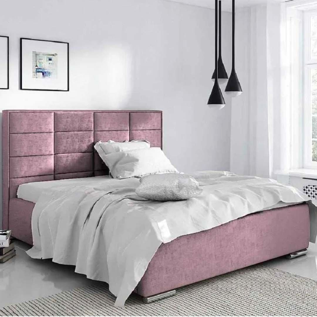 Ibiza upholstered Bed in Velvet Fabric 180x200 Fabric King Bed