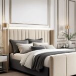 Wooden Twist Calida Luxury Design Bed for Modern Bedroom In Soft Fabric (150X200CM)