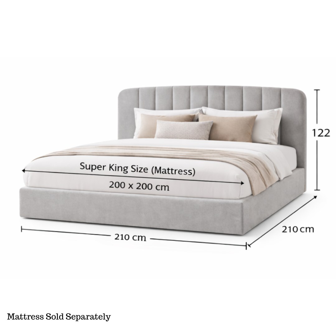 Calmora Luxury Bed Grey (Super King) - Image 5