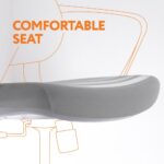 SkyLand Ergonomic High-Back Office Chair with Lumbar Support and Breathable Mesh - Adjustable Comfort - for Home Office and Executives (Grey)