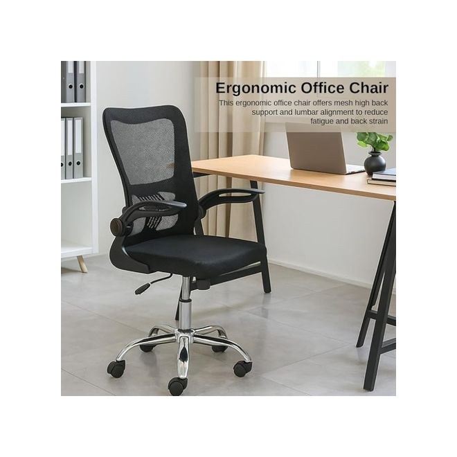 Black Ergonomic Office Chair for Home Office - Image 2