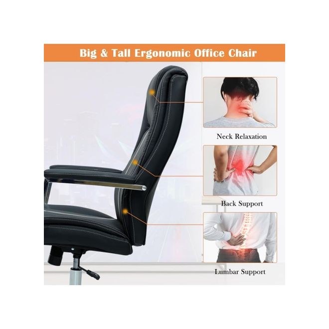 Ergonomic Office Chair Black and Brown - Image 2