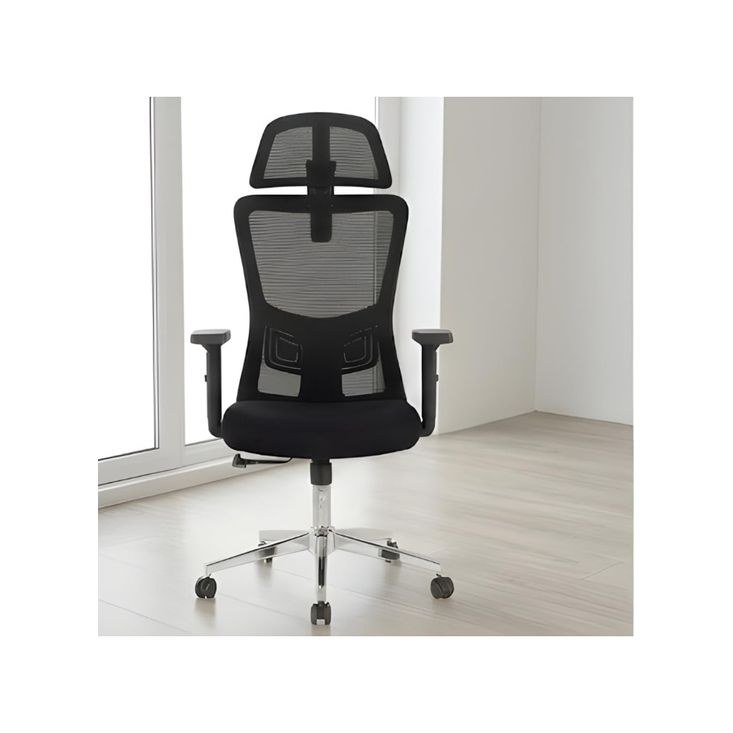 Ergonomic High Back Mesh Office Chair with Headrest – Adjustable Height, Lumbar Support & Swivel Wheels for Home & Office - Image 2