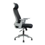Ergonomic Grey & Black Office Chair for Gaming