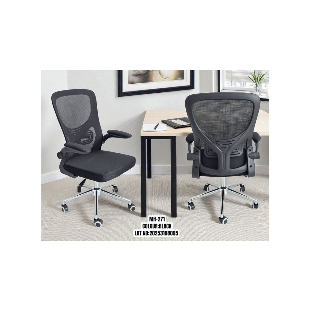 Black Mesh Office Chair for Home and Office - Image 2