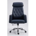 Maret Premium Executive High-Back Office Chair – Ergonomic Faux Leather Boss Chair with Padded Armrests, Diamond Tufted Design, and Heavy-Duty Chrome Base