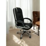 Ergonomic Black & White Office Chair for Home