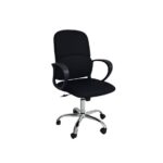 Black Office Chair with Lumbar Support for Home