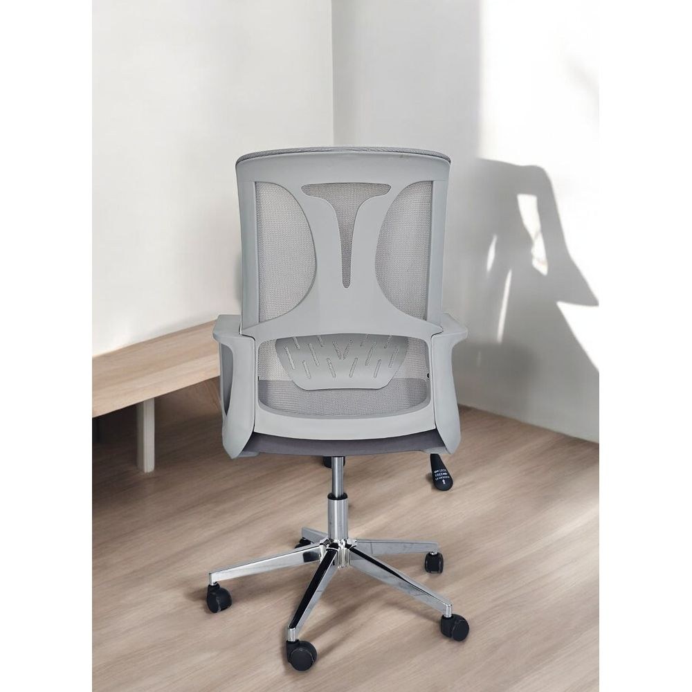 Grey Mesh Office Chair for Home - Image 2