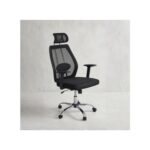 Ergonomic High Back Mesh Office Chair with Headrest – Adjustable Height, Lumbar Support & Swivel Wheels for Home & Office
